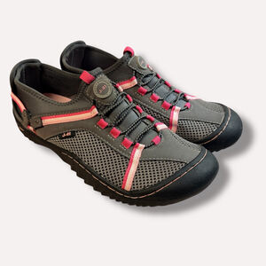 J-41 Women’s Water Shoes Hiking Sneakers Gray Pink Outdoor Comfort 8.5